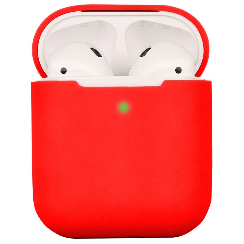 Силіконовий футляр для AirPods 1/2 (Red)-0