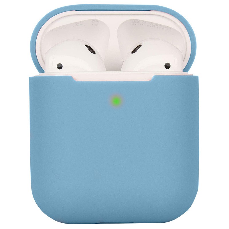 Силіконовий футляр для AirPods 1/2 (Lilac Blue)-0