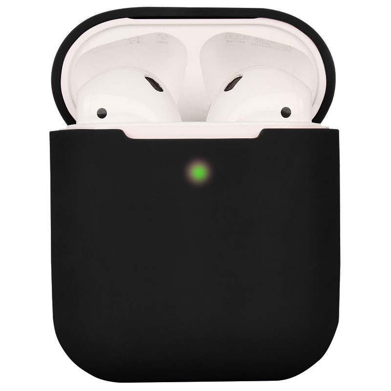 Силіконовий футляр для AirPods 1/2 (Black)-0