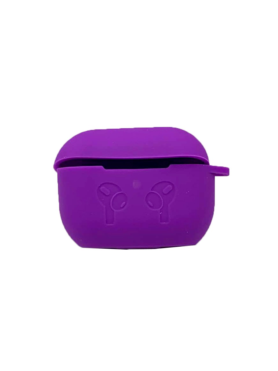 Чохол для AirPods Pro Silicone Case Logo + карабін  (Purple)-0