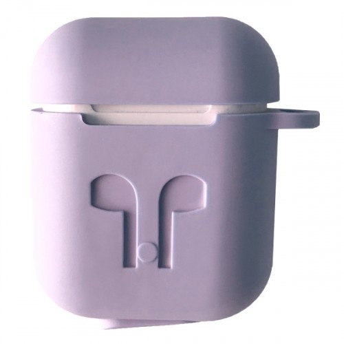 Чохол для AirPods Silicone Case Logo + карабін (Dasheen)-0