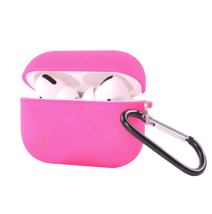 Silicone Case для Airpods 3 з мікрофіброю (Hot Pink)-0
