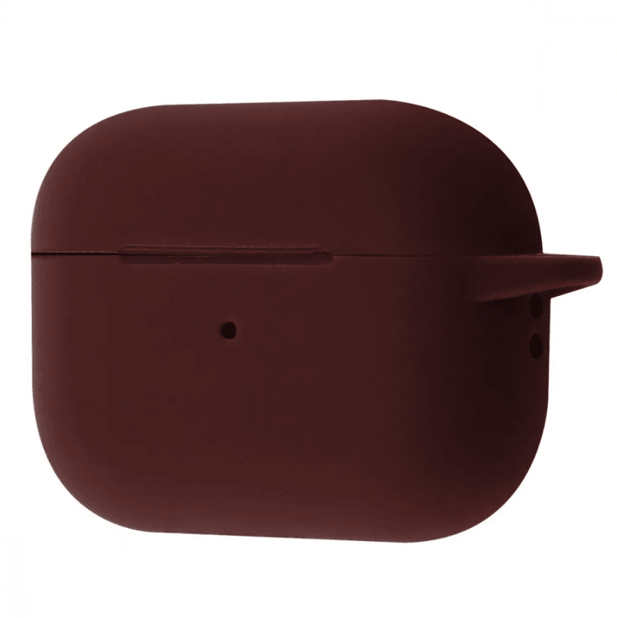 Silicone Case для Airpods 3 з мікрофіброю (Marsala)-0