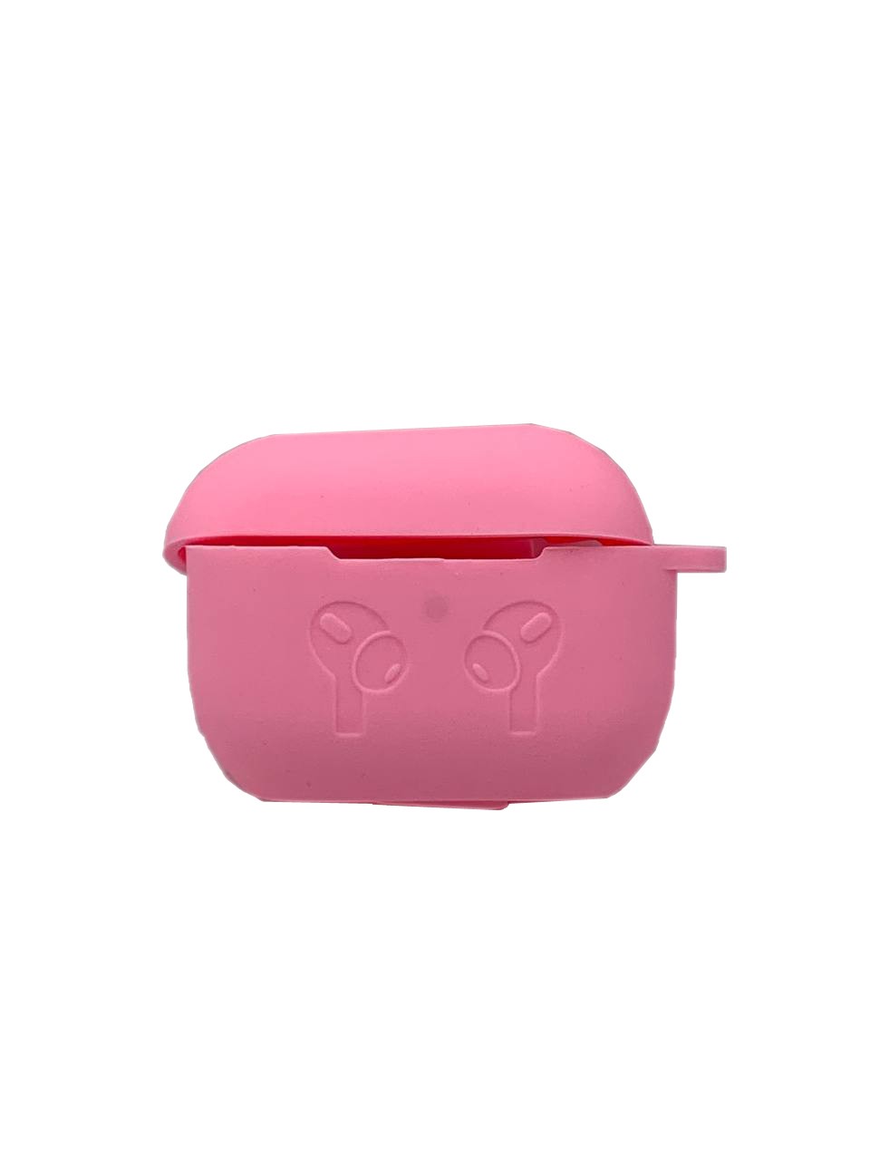 Чохол для AirPods Pro Silicone Case Logo + карабін  (Pink)-0