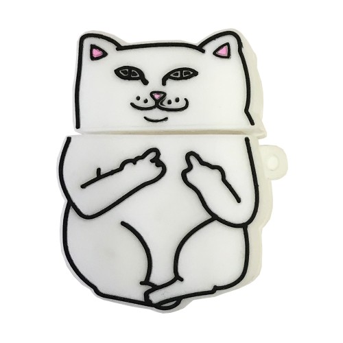 Чохол TOYS для  AirPods 1/2 Нецензурний кіт (Білий)-0