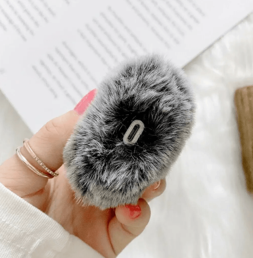 Чохол TOYS для Airpods 1/2 Зайчик сірий-1