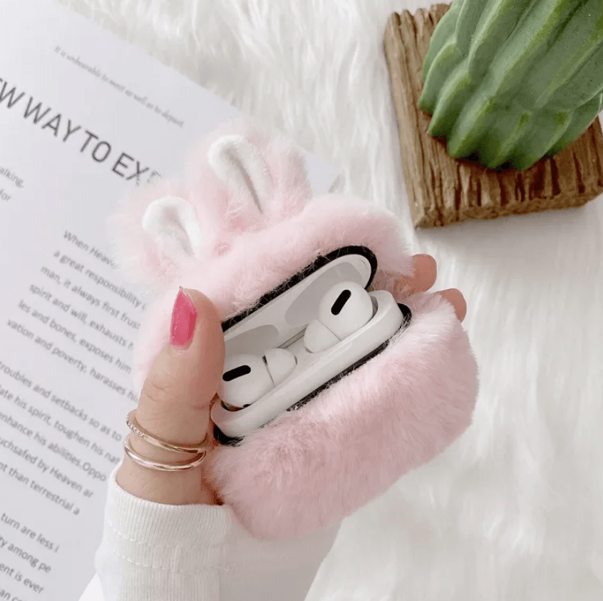 Чохол TOYS для Airpods Pro Зайчик рожевий-1