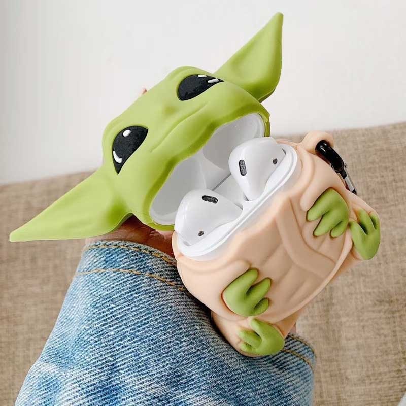Чохол TOYS для Airpods 1/2 Йода (світло-коричневий)-1