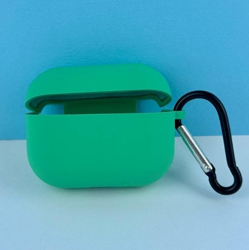 Silicone Case для Airpods Pro 2 з мікрофіброю (Mint)-0