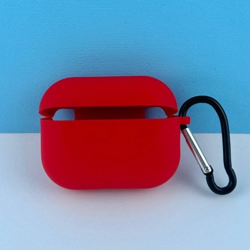 Silicone Case для Airpods Pro 2 з мікрофіброю (Rose red)-0