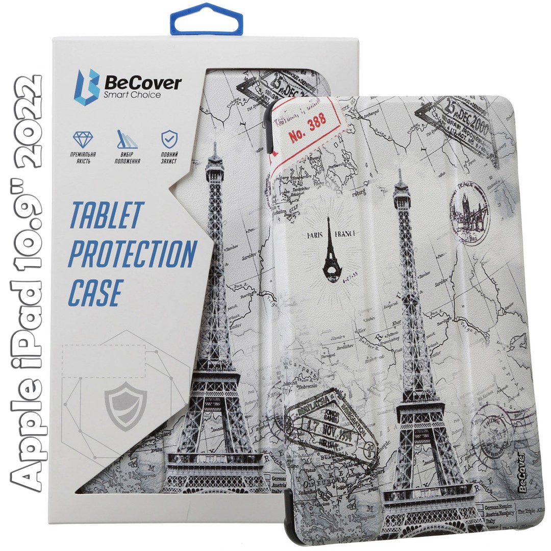 Чохол-книжка BeCover Smart Case для Apple iPad 10.9"  / iPad 11" A16 2025 (A3354 / A3355 / A3356)  Paris-0