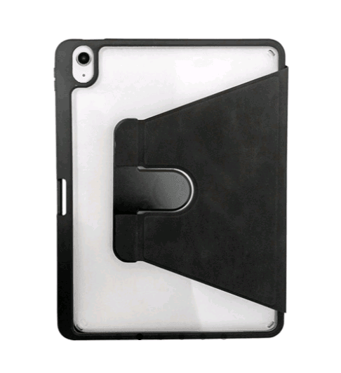 Чохол-книжка Comma для iPad 10.9" [2022] Cyclone Rotation Case with Pen Holder Series (Black)-1