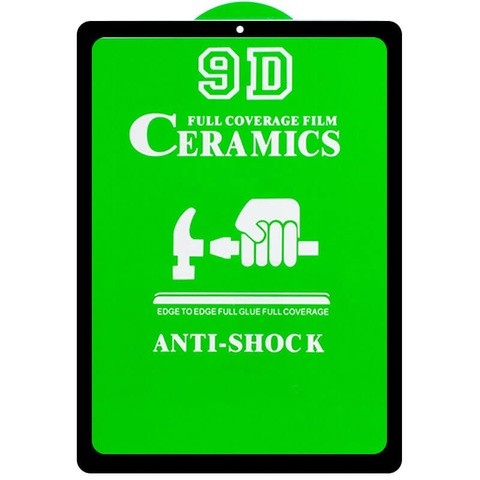 Гнучке скло Ceramic для  iPad 10 10.9" 2022 iPad 11" A16 2025 (A3354 / A3355 / A3356)  глянцеве з чорною рамкою (м`яка упаковка)-0