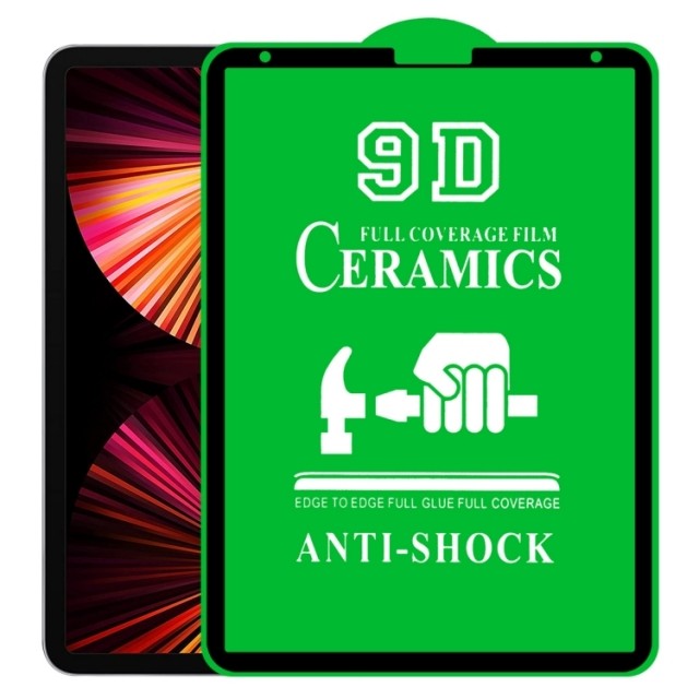 Гнучке скло Ceramic для  iPad Pro 11 глянцеве з чорною рамкою (м`яка упаковка)-0