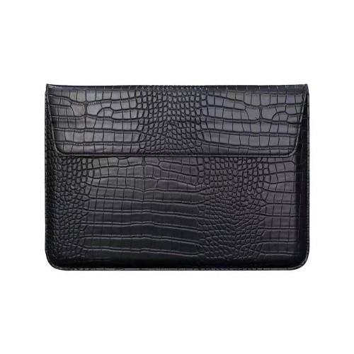 Чохол-конверт LEATHER CROCODILE для MacBook  13.3" Black-0