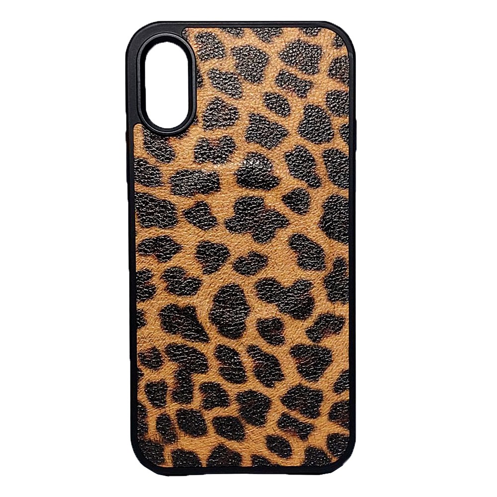 Накладка Mix Leopard Leather MagSafe для IPhone Xs Max Леопард великі плями-0