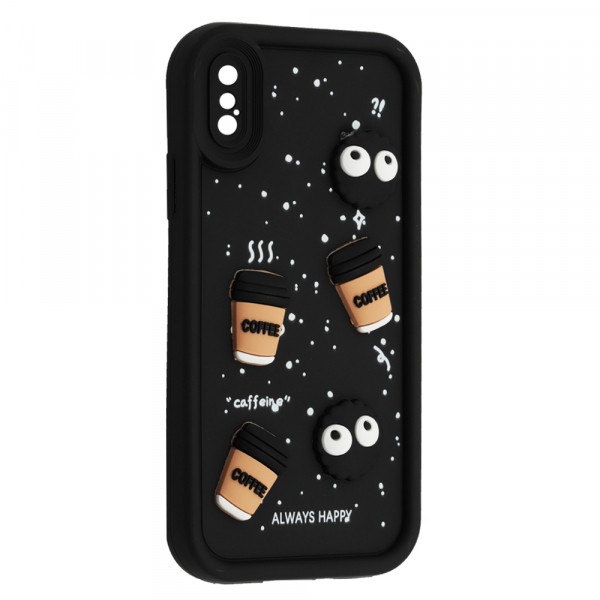 Чохол Pretty Toys для IPhone X/Xs (Black/Always Happy)-0