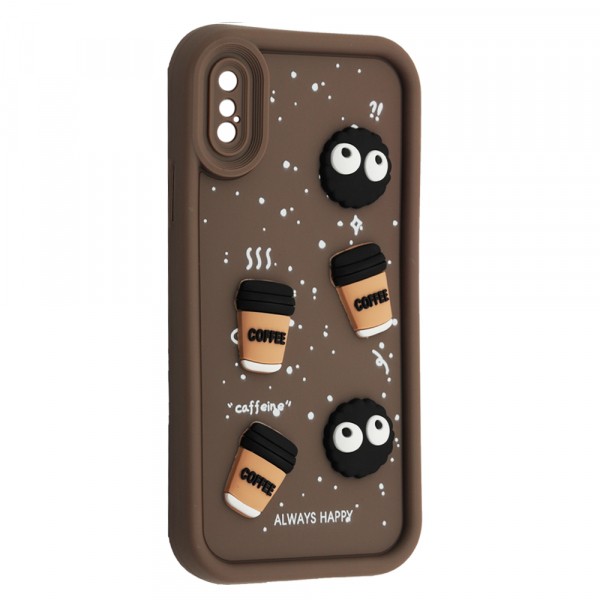 Чохол Pretty Toys для IPhone X/Xs (Brown/Always Happy)-0