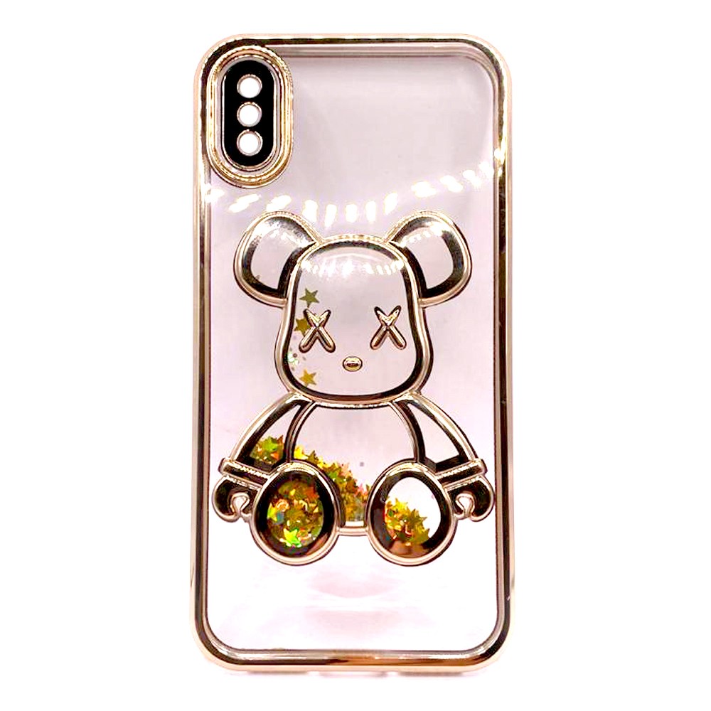 Накладка Cute Shining Bear для IPhone X/Xs золота-0