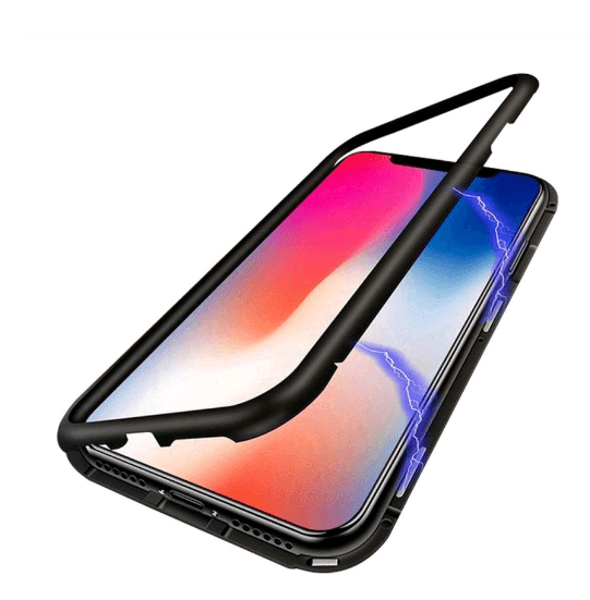 Накладка для iPhone X Magnette glass case Full 360 (black)-1