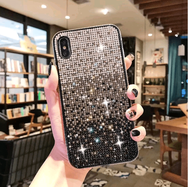 Чохол " Стрази Premium" iPhone Xr (Чорний)-0