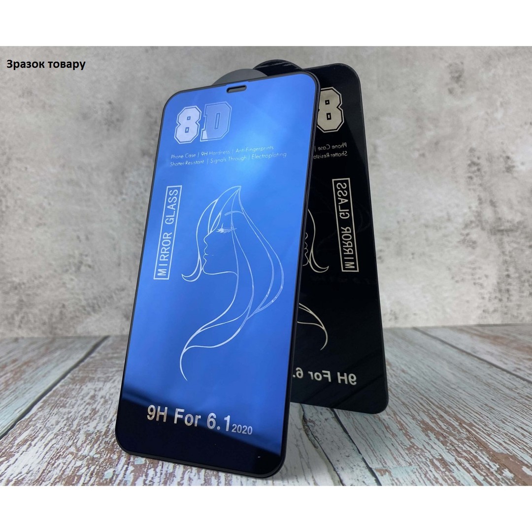 Захисне скло 8D для Xiaomi Redmi Note 8 блакитне-1