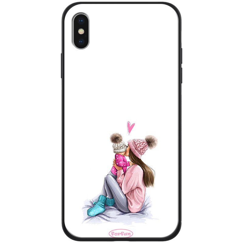 Чохол ForFun для IPhone XS Max  Мама і донечка-0