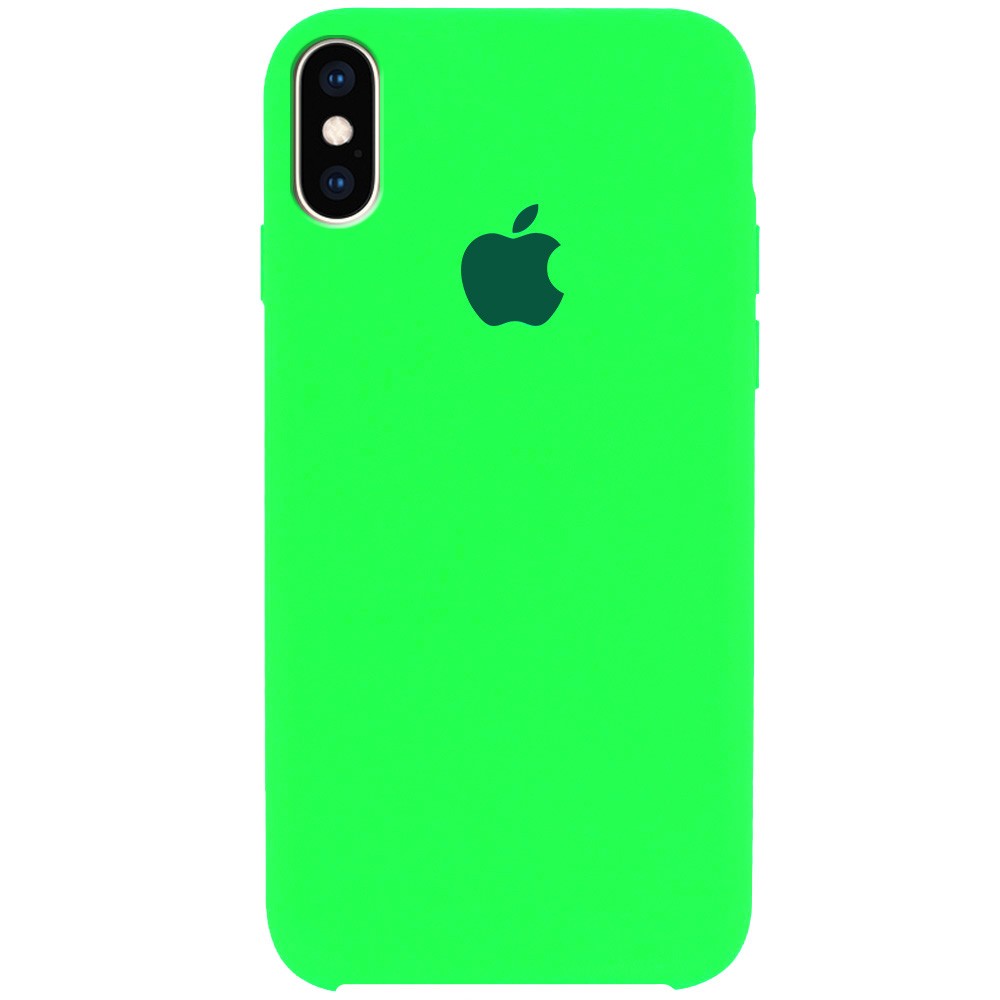 Silicone Case (AA) для iPhone X/Xs (Neon Green)-0