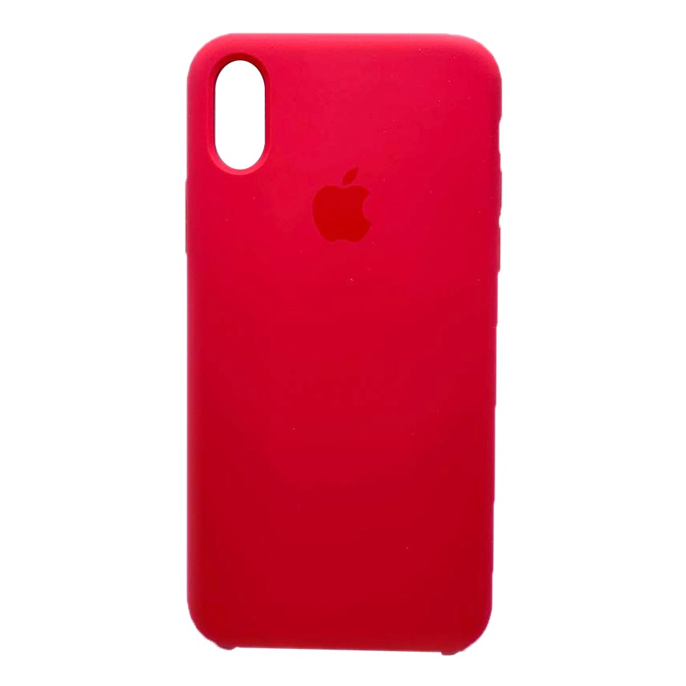 Silicone Case (AA) для iPhone X/XS (5.8") (Papaya)-0