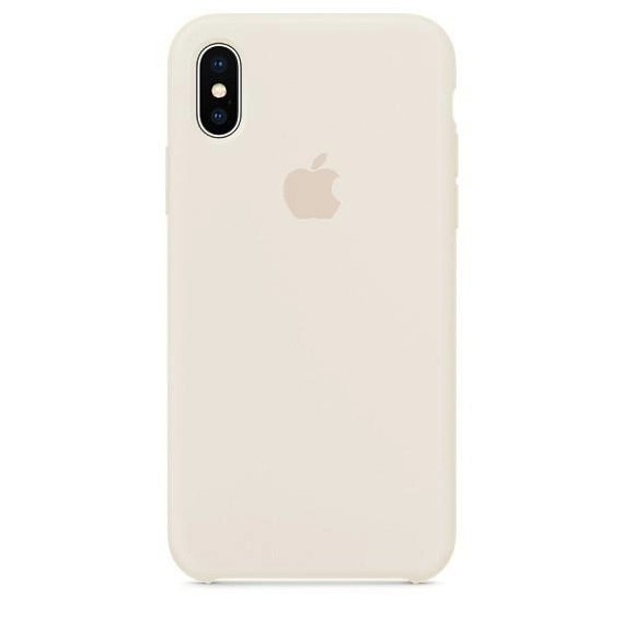 Silicone Case (AA) для iPhone X/XS (5.8") (Antique white)-0
