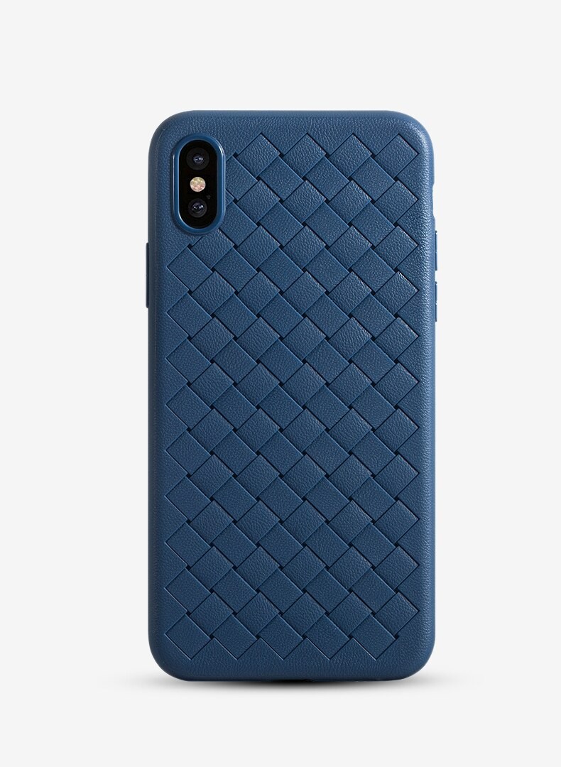 Накладка Macrame Leather для Iphone X/Xs синя-0