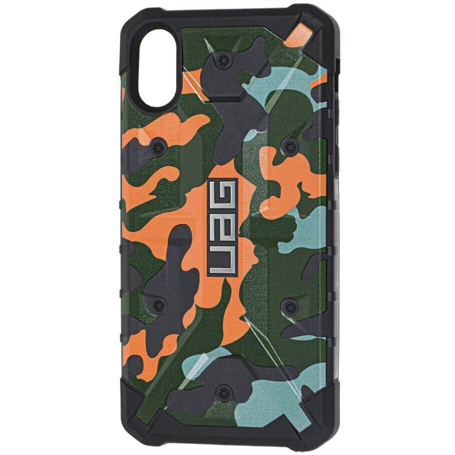 Накладка UAG  для Apple iPhone X / XS (5.8") (Камуфляж, помаранчевий)-0