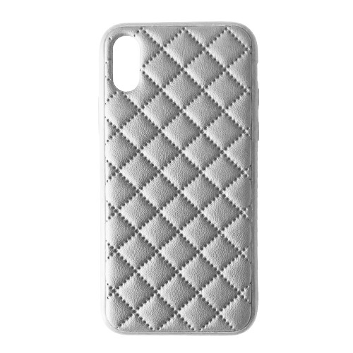 Накладка Stitched leather для  iPhone X/Xs Біла-0