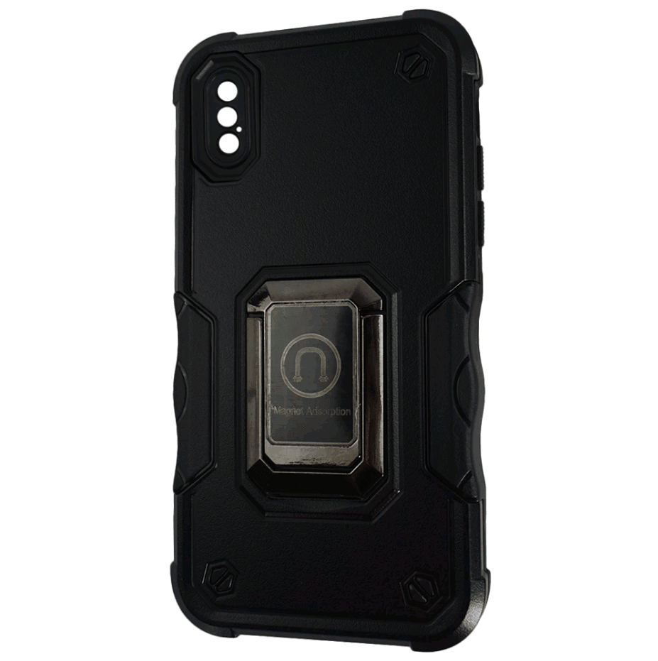 Накладка Armor Magnet Ring case для iPhone X / Xs чорна-0