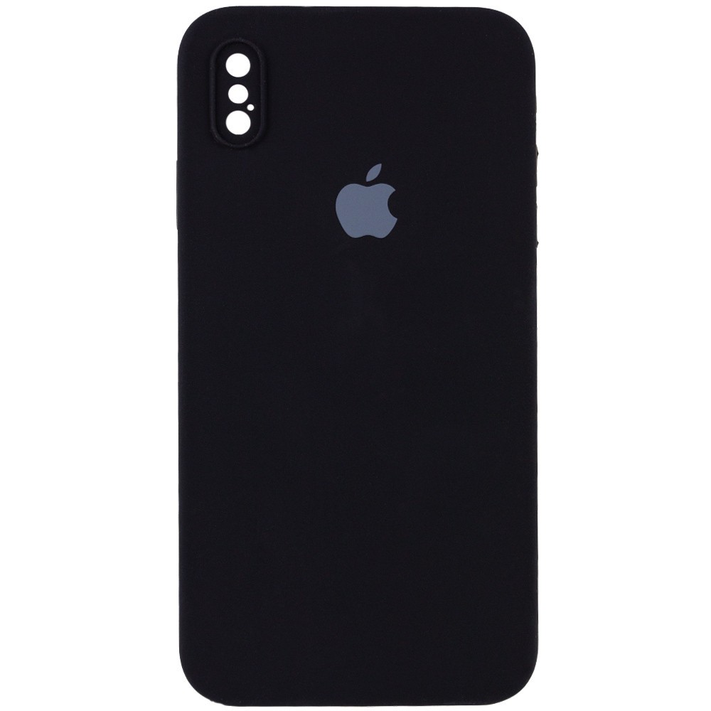 Silicone Case Square Full Camera Protective (AA) для iPhone XS Max (6.5") (Black)-0