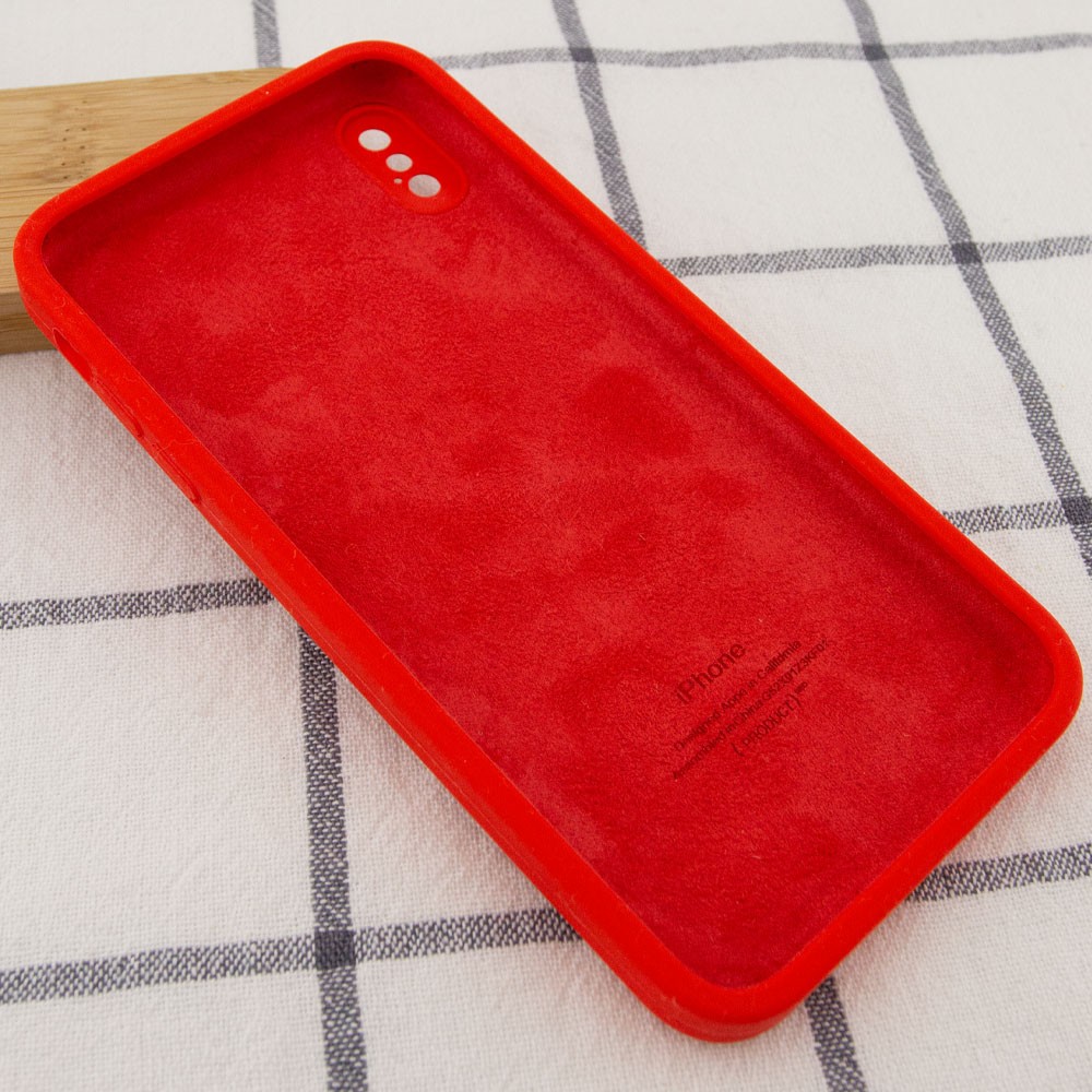 Silicone Case Square Full Camera Protective (AA) для iPhone XS (5.8") (Red)-2