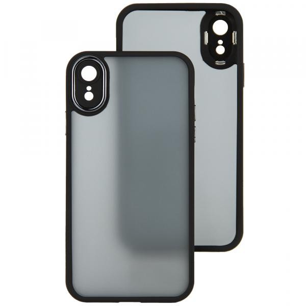 Накладка Luxury Metal Lens для Iphone X/Xs (Чорний)-0