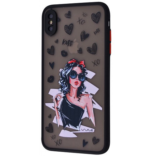 WAVE Cartoon Case  iPhone X/Xs  (little black dress)-0