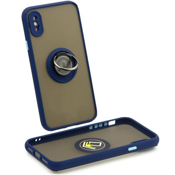 Накладка Totu Gingle Ring для IPhone X/Xs темно-синя-0