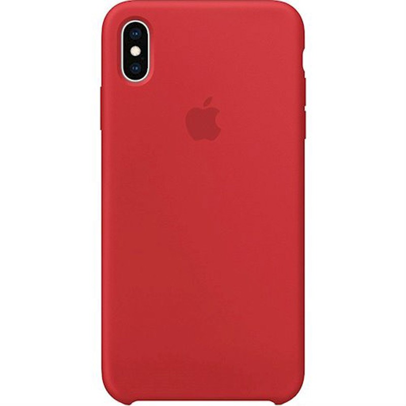 Silicone Case (AA) для iPhone X/XS (5.8") (Maroon)-0