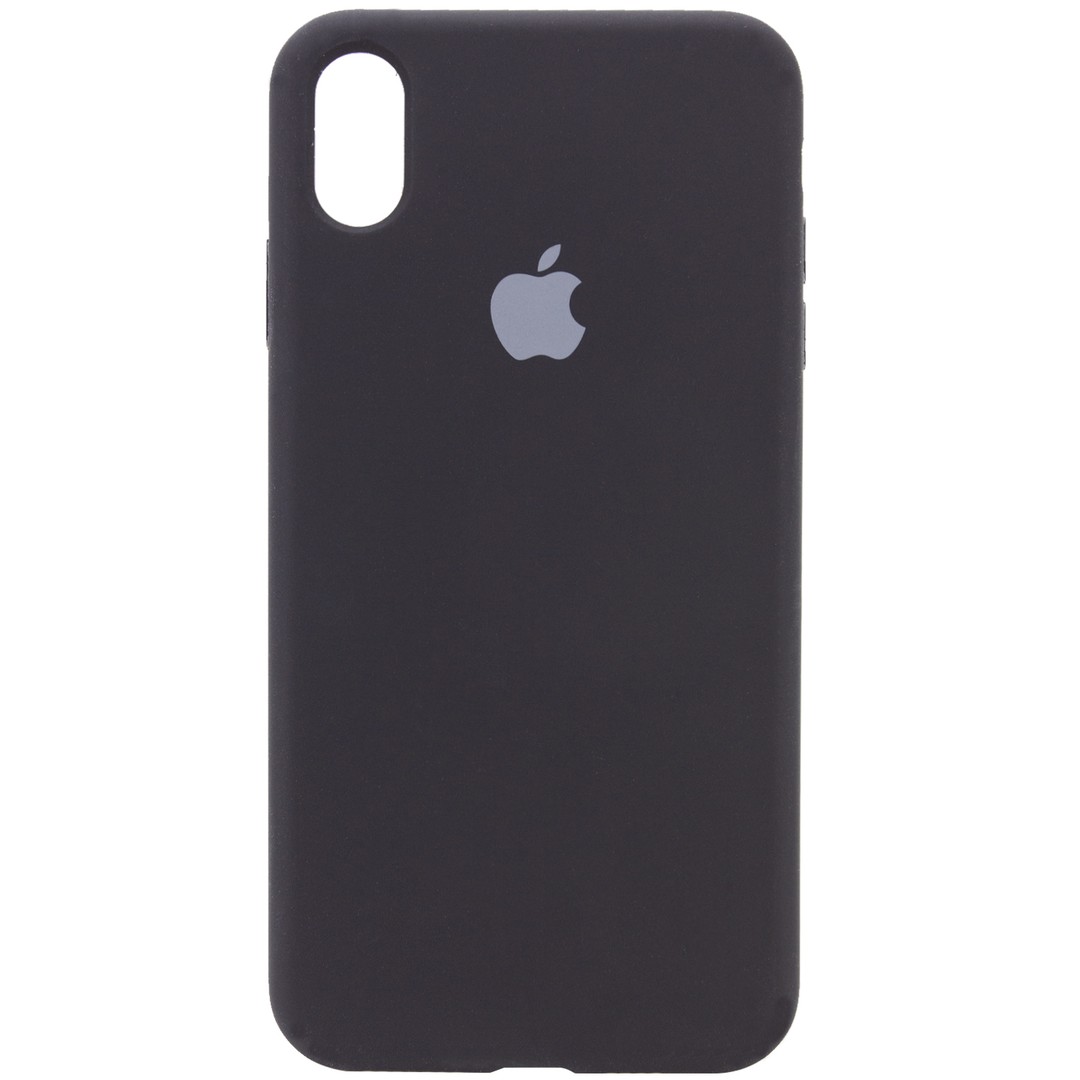 Silicone Case Full Protective (AA) для iPhone X / Xs (5.8") (Black)-0