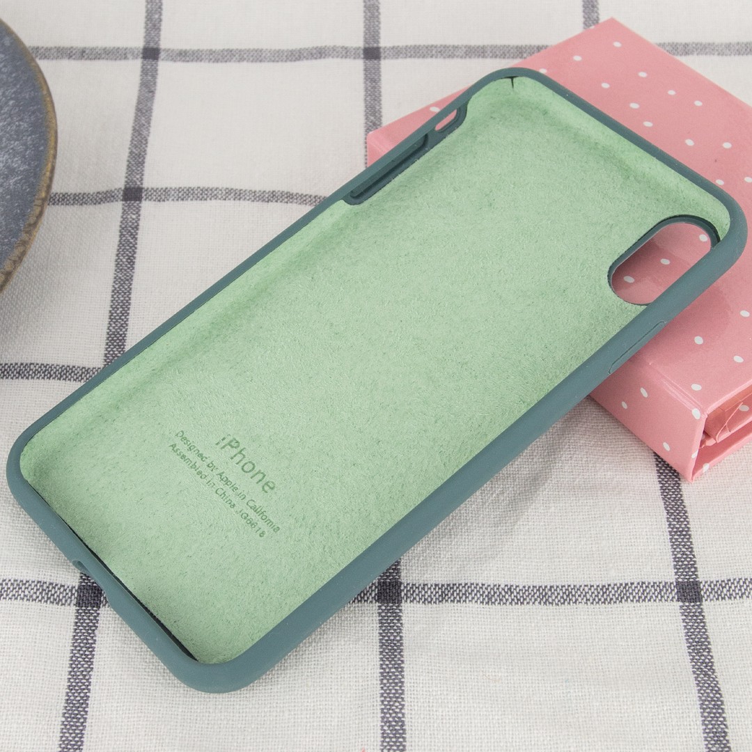 Silicone Case Full Protective (AA) для iPhone X/Xs (5.8") (Pine Green)-2