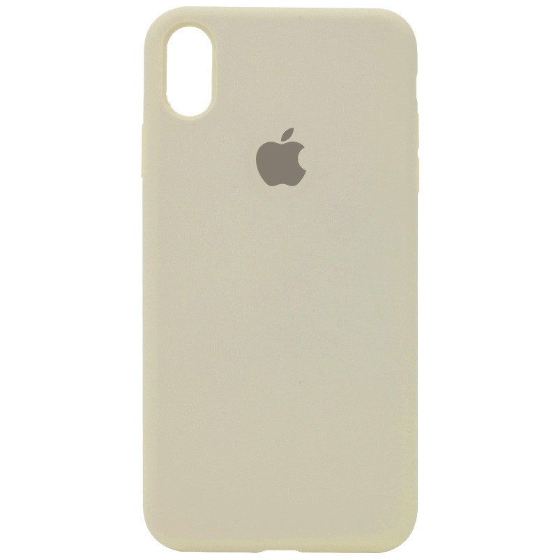 Silicone Case Full Protective (AA) для iPhone X/Xs (5.8") (Antigue White)-0