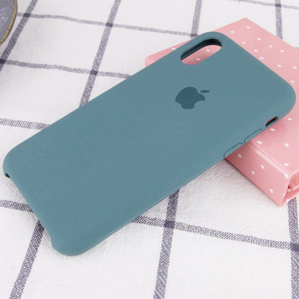 Silicone Case (AA) для iPhone X/XS (5.8") (Pine green)-1