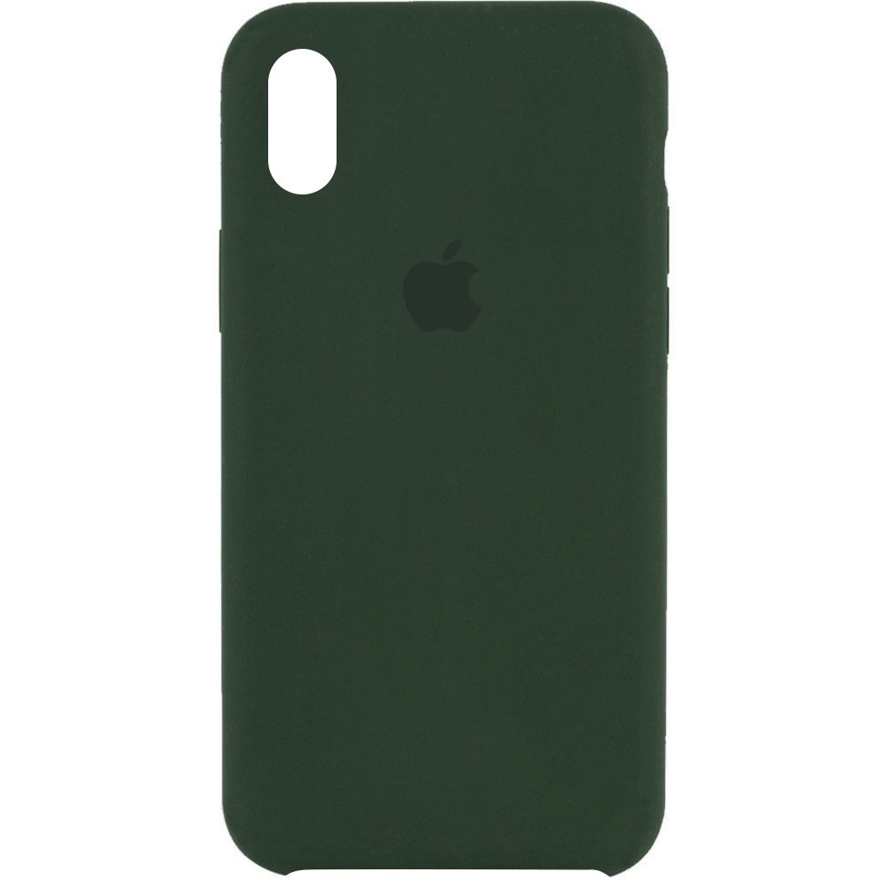 Silicone Case (AA) для iPhone X/XS (5.8") (Cyprus Green)-0