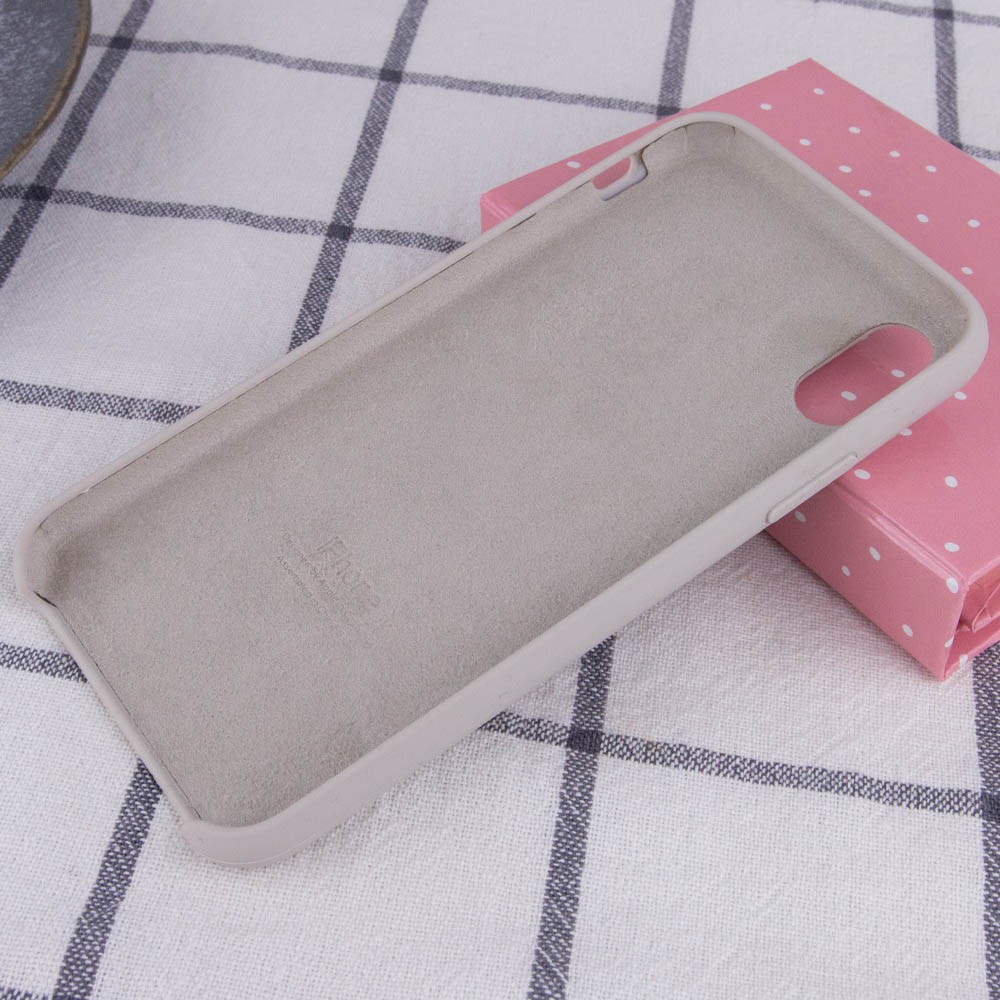 Silicone Case (AA) для iPhone X/XS (5.8") (Stone)-2