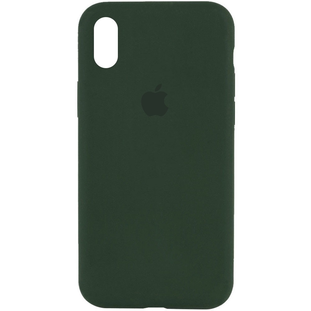 Silicone Case Full Protective (AA) для iPhone X/Xs (5.8") (Cyprus Green)-0