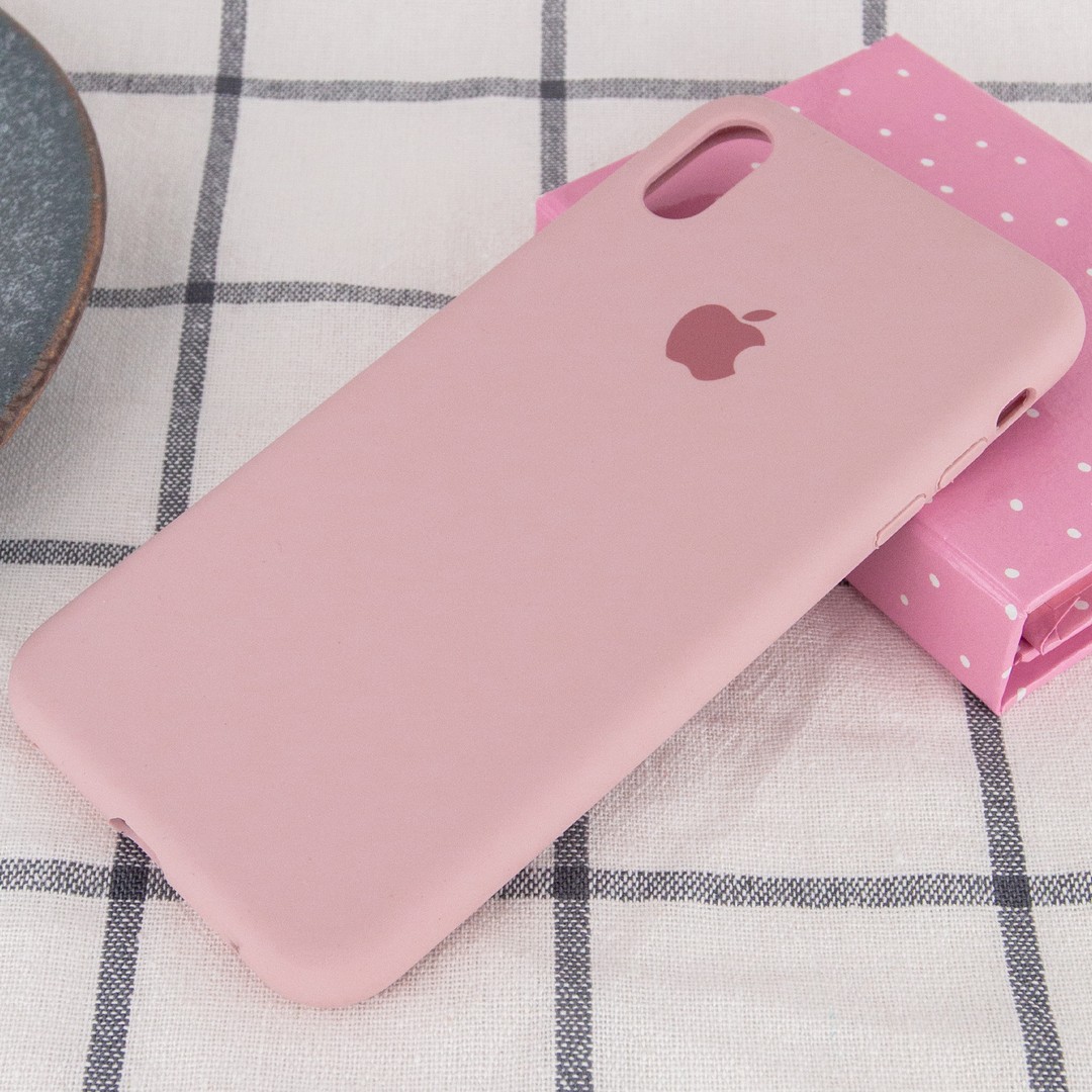 Silicone Case Full Protective (AA) для iPhone X/Xs (5.8") (Pink Sand)-1