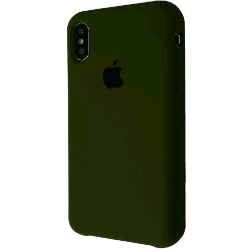 Silicone Case (AA) для iPhone X/XS (5.8") (Virid)-0