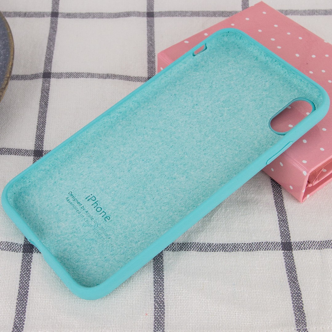 Silicone Case Full Protective (AA) для iPhone X / Xs ( Marine Green)-2